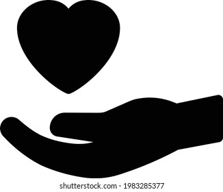 icono plano de glifo vector de vida