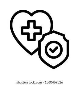 life vector thin line icon 