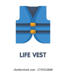 Design des Life Vest-Flachsymbol eps.10