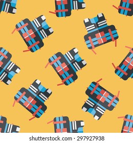 life vest flat icon seamless pattern background
