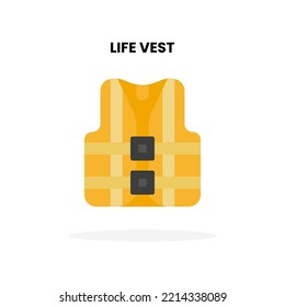 Life Vest flat icon. Vector illustration on white background.