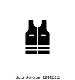 Life vest, life guard icon vector illustration in solid/glyph style