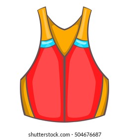 Life vest icon. Cartoon illustration of life vest vector icon for web design