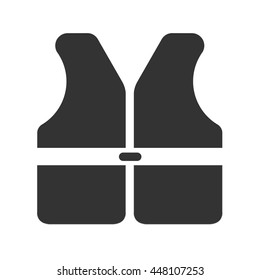 Life vest icon isolated on a white background. Vector illustration.