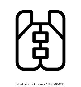 Life Vest icon or logo isolated sign symbol vector illustration - high quality black style vector icons
