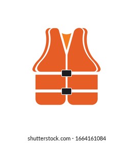 Life vest icon logo vector design