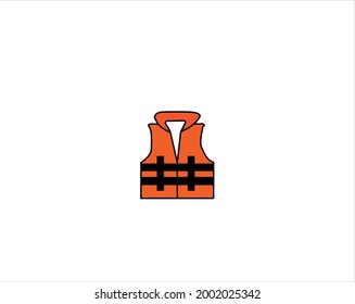 Life vest icon logo vector design