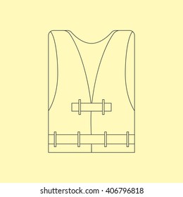 Life Vest Icon. Safety Vest Icon. Vector illustration