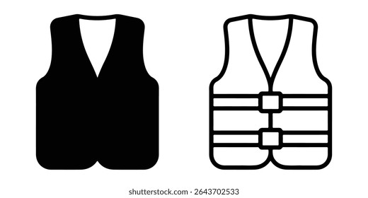 Life vest icon set vector isolated on white background