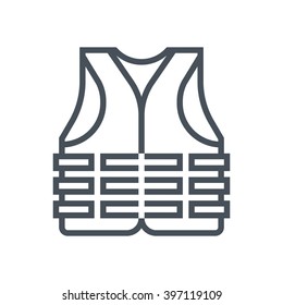 Life vest icon suitable for info graphics, websites and print media and  interfaces. Line vector icon.