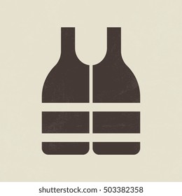 Life vest icon - Vector