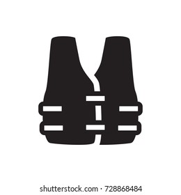 Life vest icon. Vector isolated icon for web and mobile on white background.