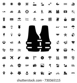 Life vest icon. vector isolated icon for web and mobile on white background.. set of filled summer icons.