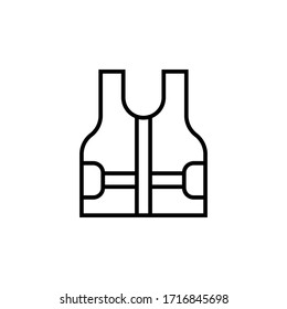 life vest icon vector outline style design
