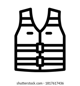 life vest icon vector. life vest sign. isolated contour symbol illustration