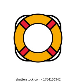Life vest illustration vector simple design