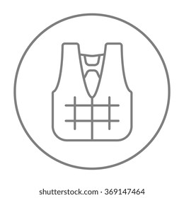 Life vest line icon.
