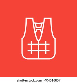 Life vest line icon.