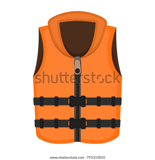 Life Vest On White Background Cartoon Stock Vector (Royalty Free) 793333810