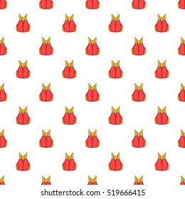Life vest pattern. Cartoon illustration of life vest vector pattern for web