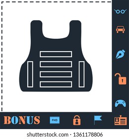 Life vest. Perfect icon with bonus simple icons