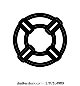 life vest symbol line icon, Vector Illustration