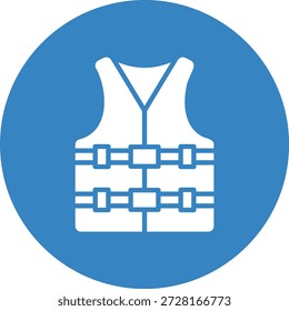Illustration zum Entwurf eines Vektorsymbols einer Rettungsweste