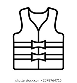 Life vest Vector Line Icon Design