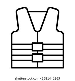 Life Vest Vector Line Icon Design