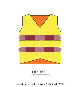 Life Vest vector type icon