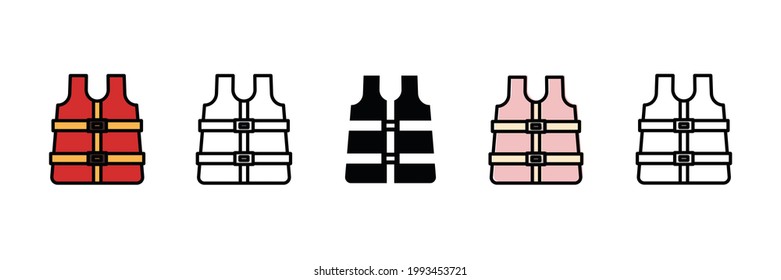 life vest vector type icon