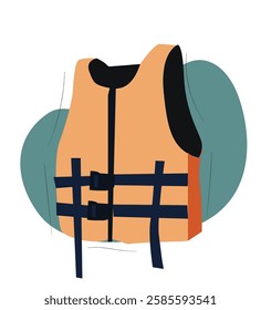 life vest yellow.Safety jacket security icon.
