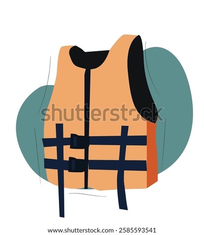 life vest yellow.Safety jacket security icon.

