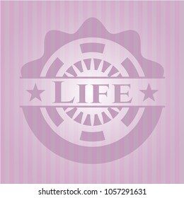 Life vintage pink emblem