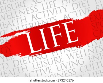 Life word cloud concept