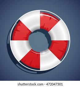 Lifebelt. Vector icon for web.