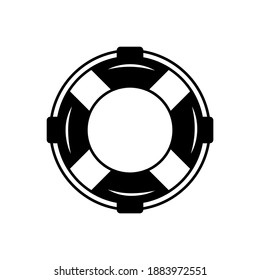 Lifeboat black line icon. Lifebuoy, lifeboat, help symbol.