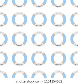 Lifeboat Float seamless. sea Circle pattern. Modern stylish texture. eps10