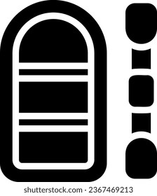 lifeboat glyph icon illustration vector