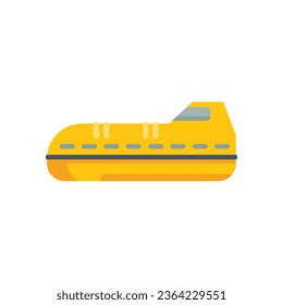 Lifeboat icon flat vector. Sea boat. Natural ship isolated