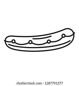 Lifeboat icon. Outline lifeboat vector icon for web design isolated on white background