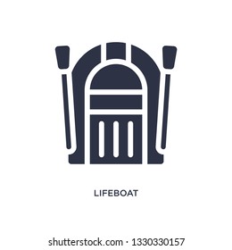 lifeboat icon. Simple element illustration from airport terminal concept. lifeboat editable symbol design on white background. Can be use for web and mobile.
