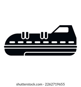 Icono de bote salvavidas vector simple. Barco marino. Buques naturales