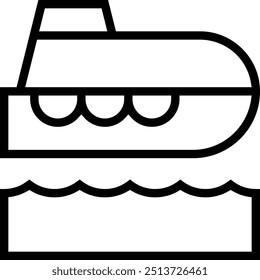 lifeboat icon. Thin linear style design isolated on white background