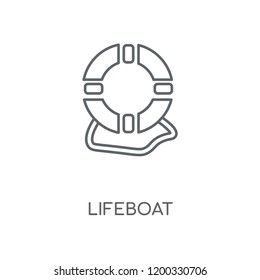 Lifeboat linear icon. Lifeboat concept stroke symbol design. Thin graphic elements vector illustration, outline pattern on a white background, eps 10.