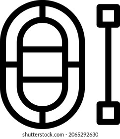  Diseño de icono de contorno de bote de vida
