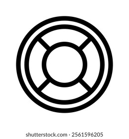Lifebouy Icon Vector Symbol Design Illustration