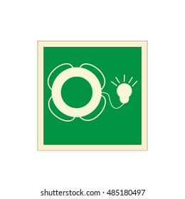 Lifebouy with light symbol vector