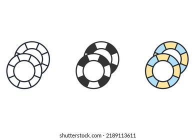 Lifeboy icons  symbol vector elements for infographic web