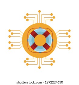 lifebuoy assistance icon
